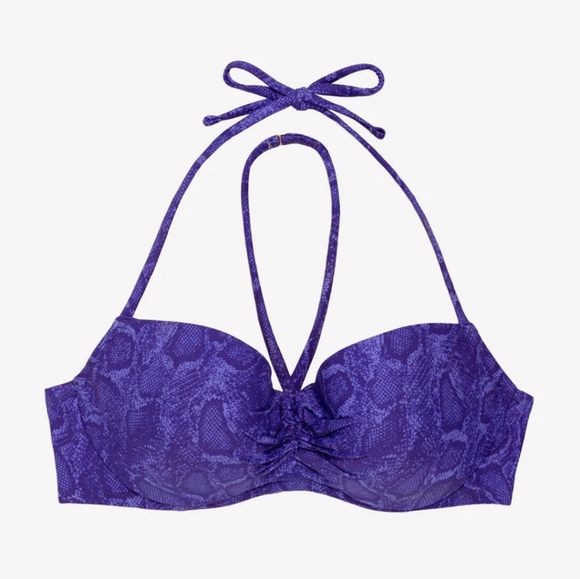 Smart & Sexy Swim Secret Halter Bikini Top | Electric Python Size 34DD NEW! - Picture 6 of 12